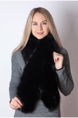 Black fox fur scarf